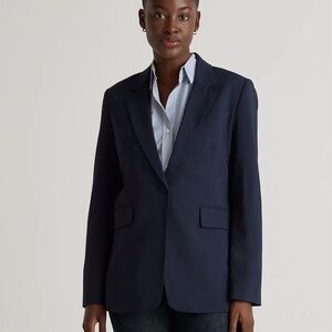 Quince Italian Wool long Women's Navy Blazer